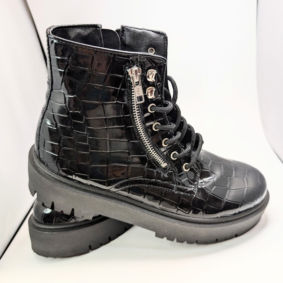 Steve Madden Keeghan combat black boots size 11 - Picture 4 of 13